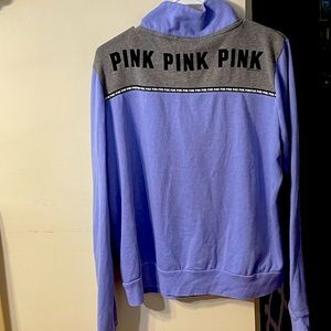 PINK VS 3/4 ZIP PULL OVER SWEATSHIRT